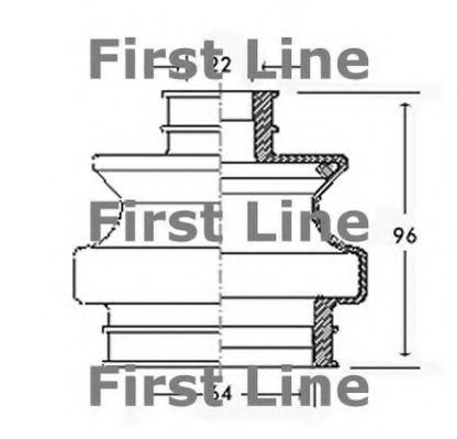 FIRST LINE FCB2306 Bellow, driveshaft